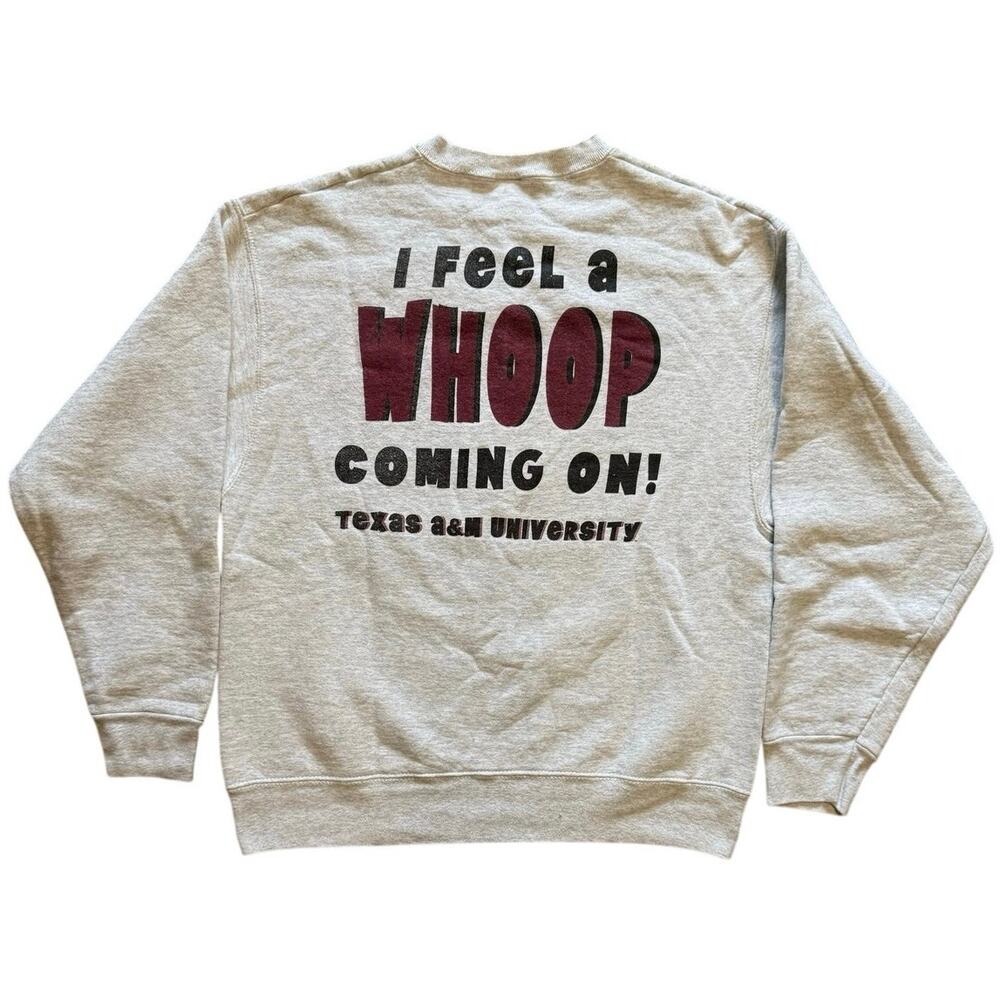 Vintage 90s Texas A&M Sweatshirt Large L Is It 98 Yet Whoop Made in USA